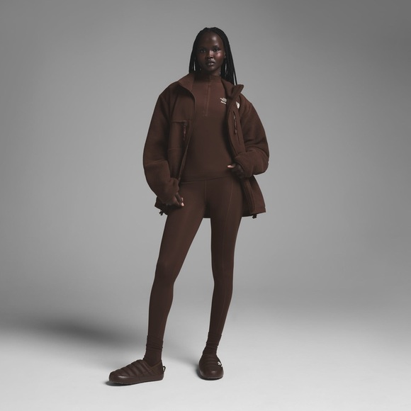 The North Face x SKIMS 1995 retro Denali fleece Jacket brown cocoa NWT - Picture 6 of 7